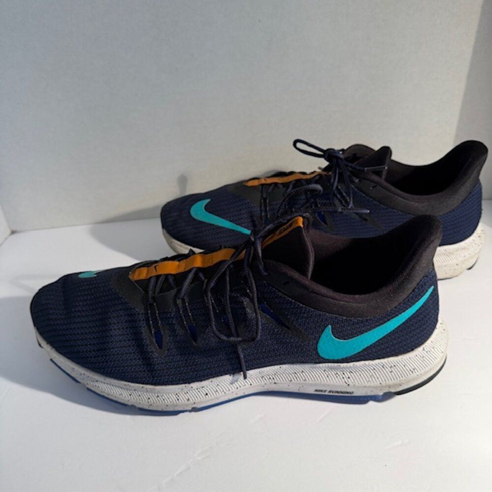Nike Quest SE Low Top Black Blue Running Athletic Shoes Mens Size 7